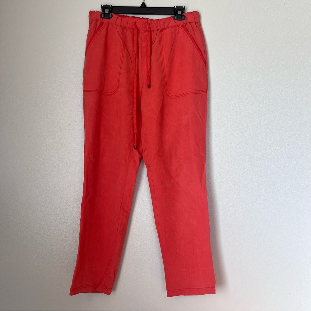 Hei Hei Joggers Pants Coral Pink Elastic Waist Drawstring Loose Fit Size‎ Medium